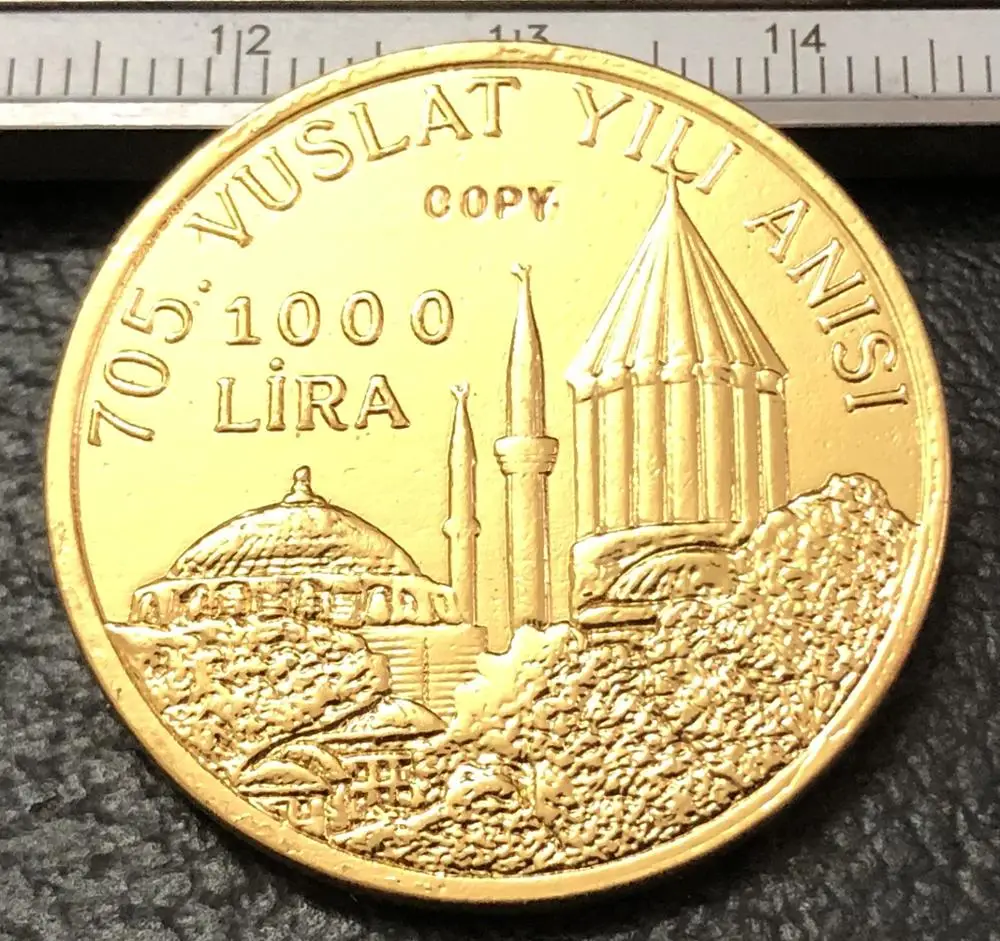 

1978 Turkey 1000 Lira Jalaladdin Rumi Gold Copy Coin