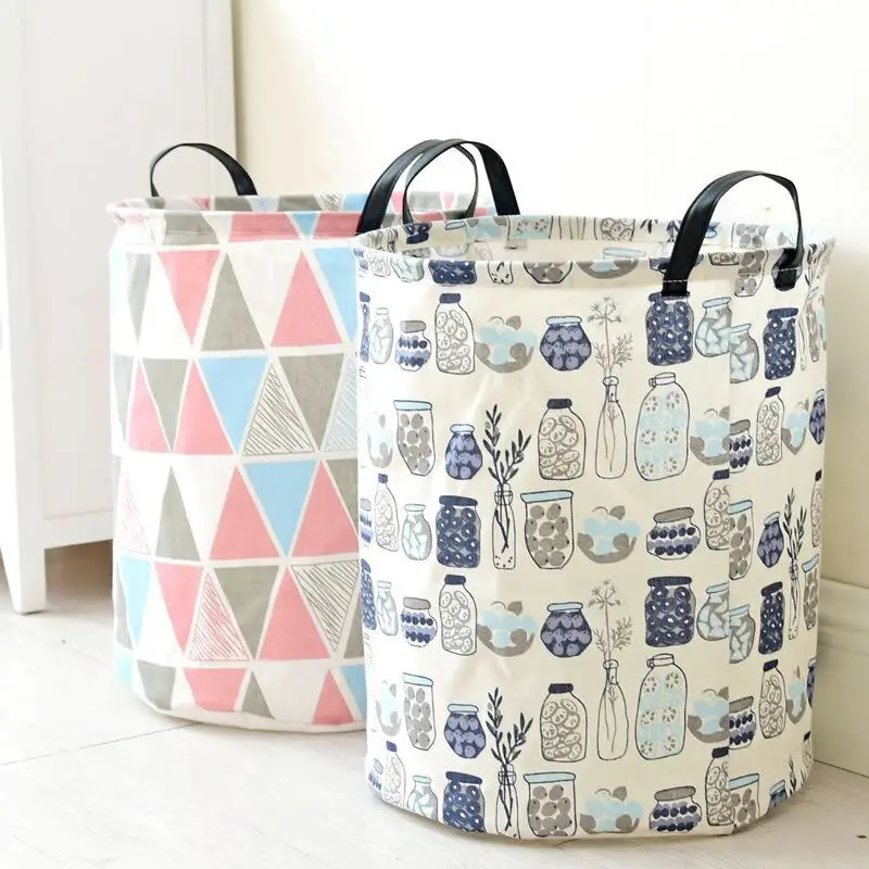 Большая корзина для белья 35X45 см сумка хранения из хлопка и льна игрушек грязная
