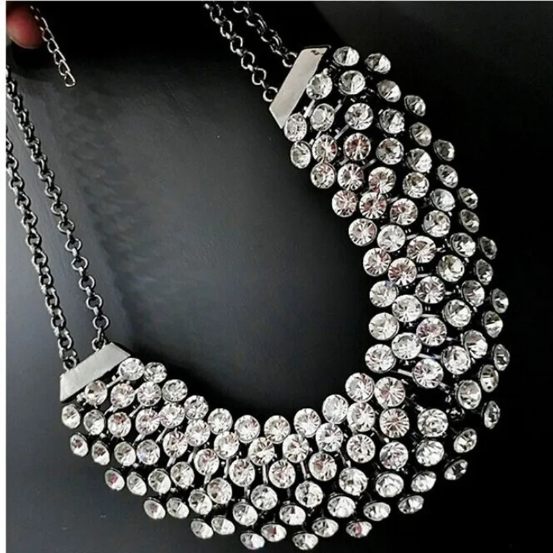 Kymyad Collier Femme трендовые массивные ожерелья с кристаллами Подвески женские ювелирные изделия Многослойные звенья цепи ожерелье украшения коларес
