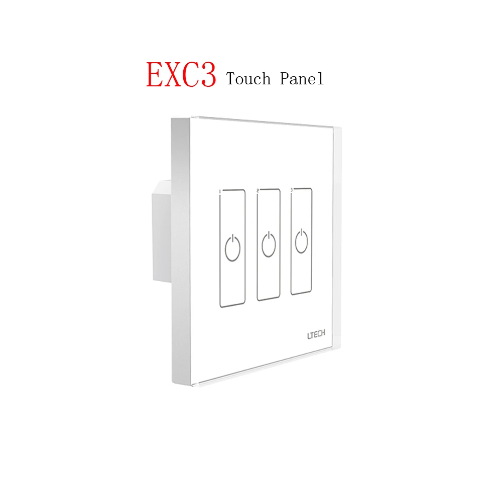 

LTECH 110V -220V AC EXC3 Wall Mount DMX 2.4GHZ RF Dimming Touch Panel 3 zone For LED Strip Light Lamp Tape