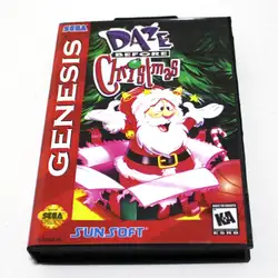 Для megadrive бытие системы 16 бит Sega MD игра картридж с розничной коробке-Daze перед Рождество (ЕС/ США)