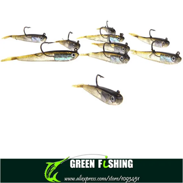 

Free shipping 75mm 6.5g 50pcs Pesca Soft lead jig Bait Fishing Lure Lead Jig Head Fish Lures Tackle Sharp Hook