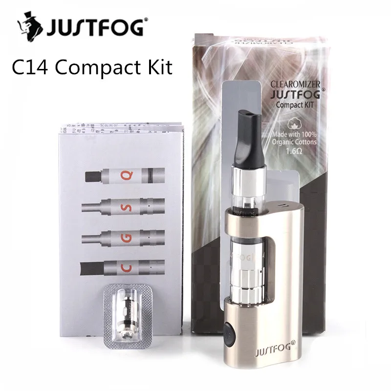 

JUSTFOG C14 Compact KIT Vape Mini Box Mod Kit 900mAh Battery Built-in with C14 Clearomizer e cigarette Kit VS JUSTFOG Q16