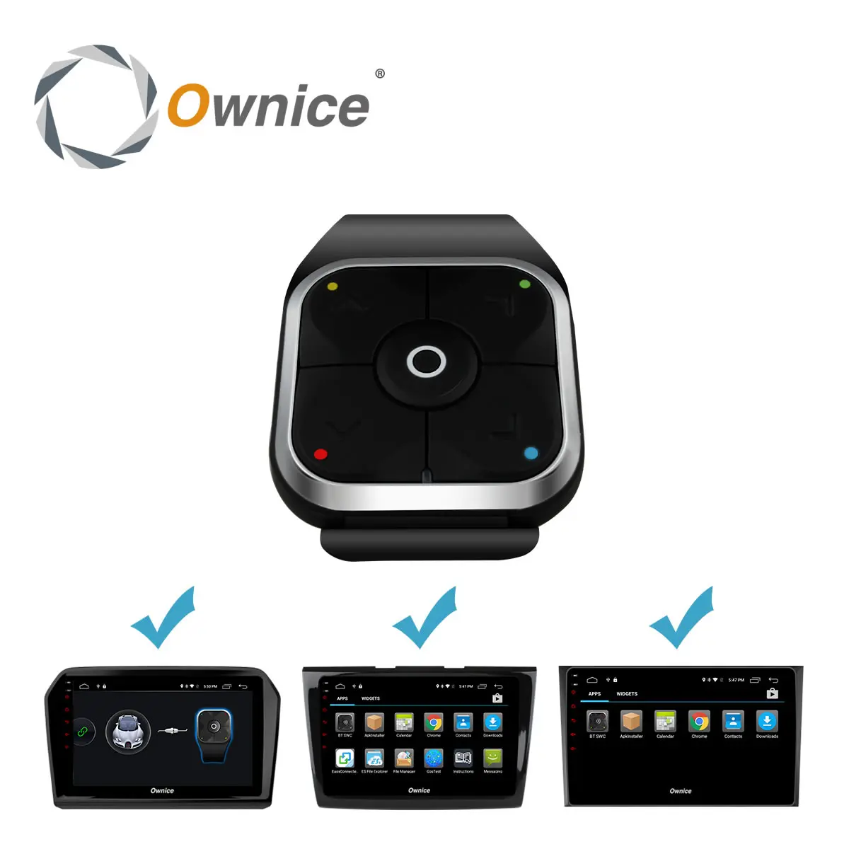 Special Bluetooth Steering wheel control wireless media Button without Battery Only For Ownice Android Car DVD