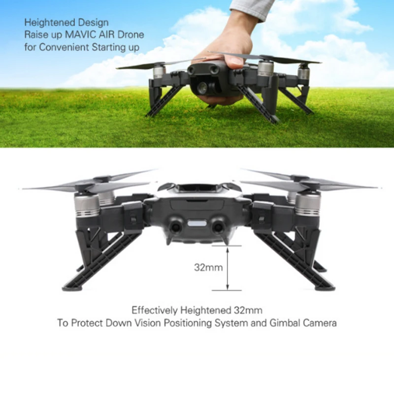 4 шт. Mavic Air Landing gear посадка с высоты ноги Кронштейн Поддержка ноги защитный кожух камеры штатив для DJI Mavic Air