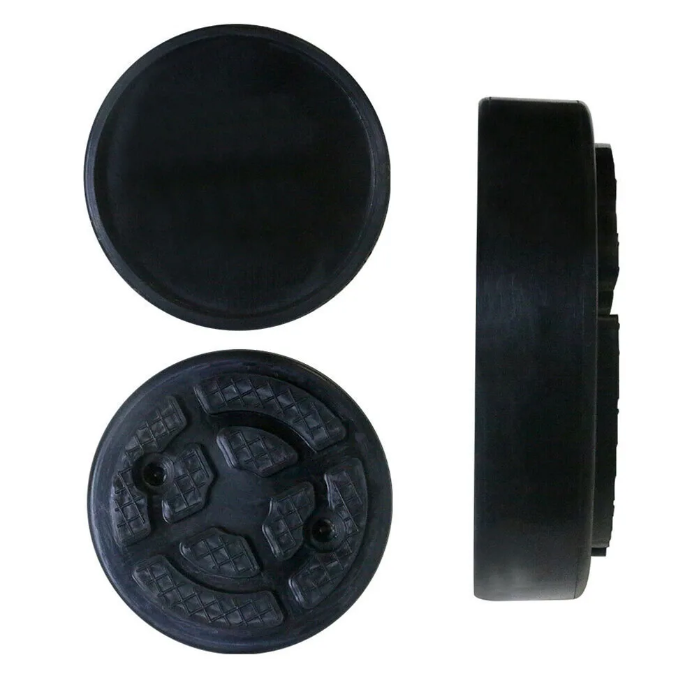 

Slotted Tool Disk Frame Protector Hydraulic Car Lifting Accessories Ramp Round Rail Floor Adapter Rubber Jack Pad Universal