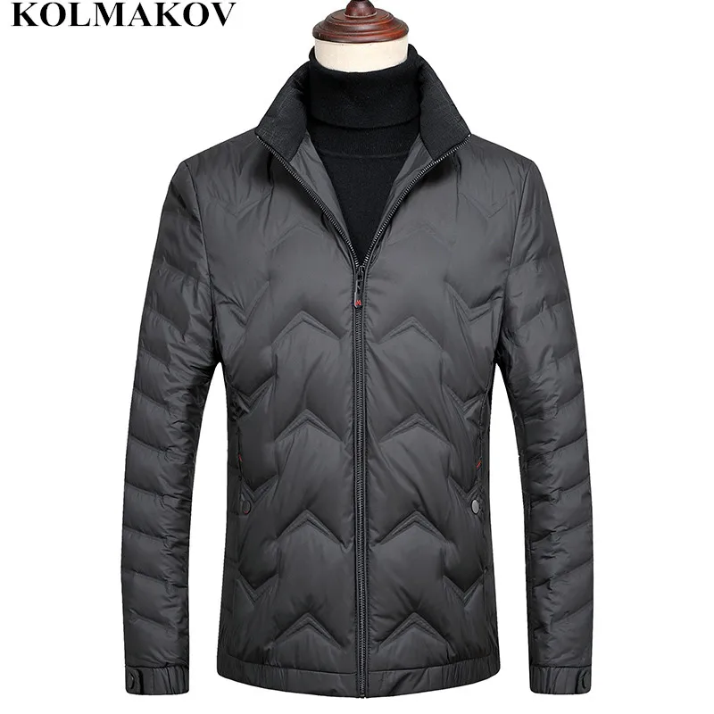 KOLMAKOV Men's Clothing 2018 New Casual Top Quality Men's 80% White Duck Down Coats Slim Fit Winter Thick Down Jackets Man M-3XL
