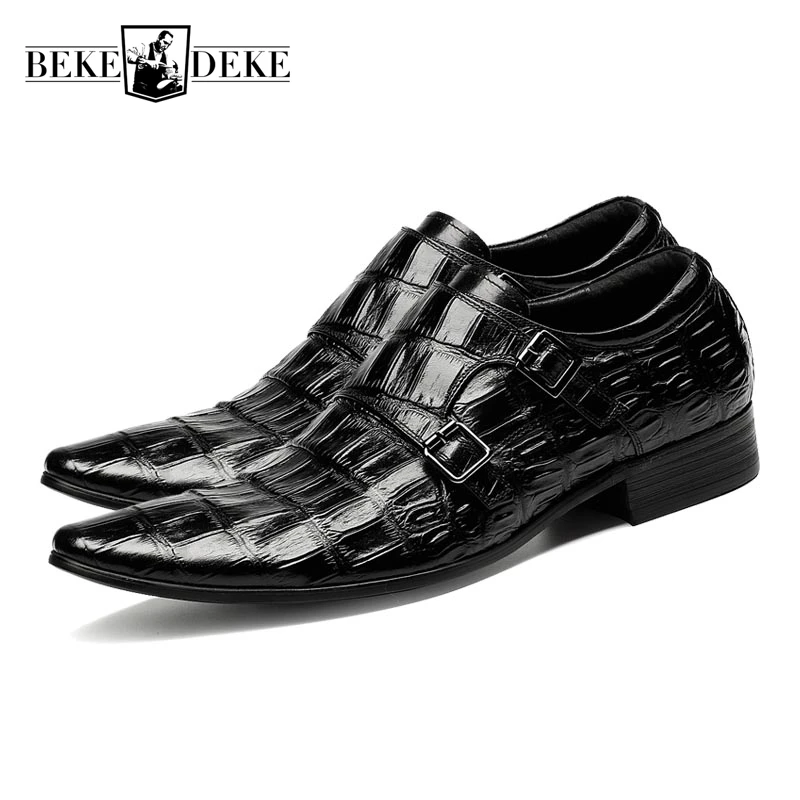 

New Fashion Genuine Leather Cow Pointed Toe Mens Dress Shoes Female Wedding Shoes England Style Sapato Masculino Chaussures