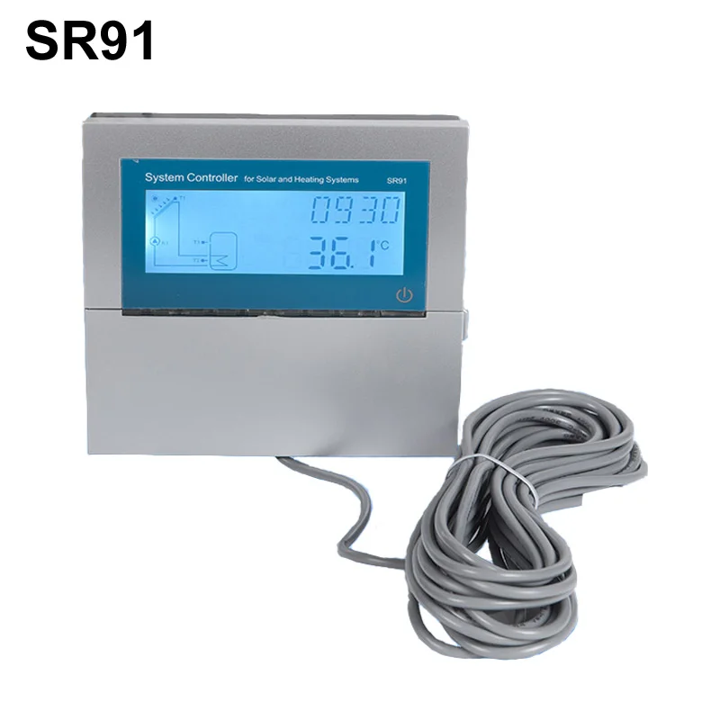 Controlador de sistema de calentador de agua caliente Solar SR91, modo de Control de bomba, configuración de enfriamiento de calefacción de respaldo, tanque de carga, circulación de agua caliente