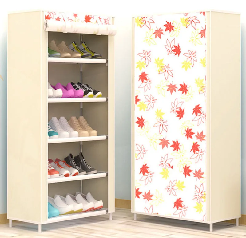 Кленовый лист карамельного цвета обувные стеллажи шкаф для обуви стеллаж для хранения пространства органайзер для обуви Полка домашняя мебель DIY сборка нетканый