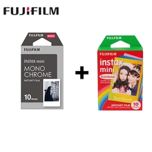 2 packs Fuji Fujifilm Instax Mini Instant Film Monochrome +Rainbow Photo Paper F Mini 8 7s 7 50s 50i 90 25 dw Share SP-1 Cameras