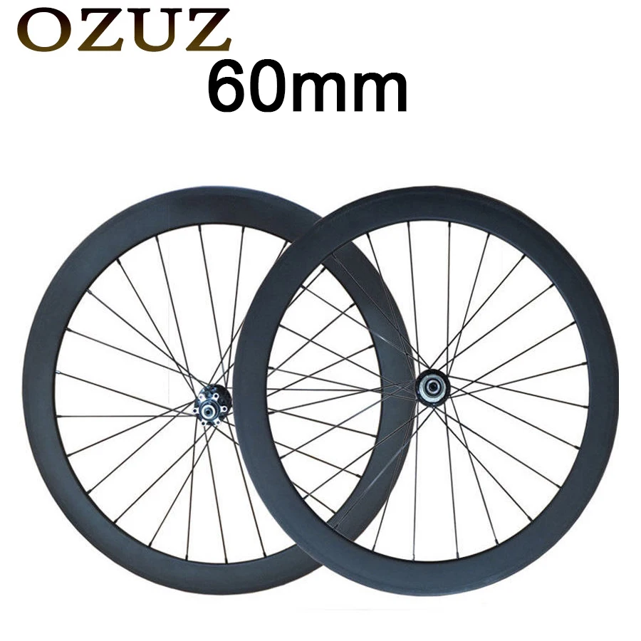 

OZUZ 60mm Carbon Clincher Tubular Wheels 700C Disc Brake Wheels Cyclocross Bike Bicycle Disc brake Hubs 8 9 10 11 speed Wheelset