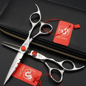 

DRGSKL 9CR jewel screw professional hair scissors HI-Q 6 inch barber hairdressing scissors hair shears ciseaux coiffure