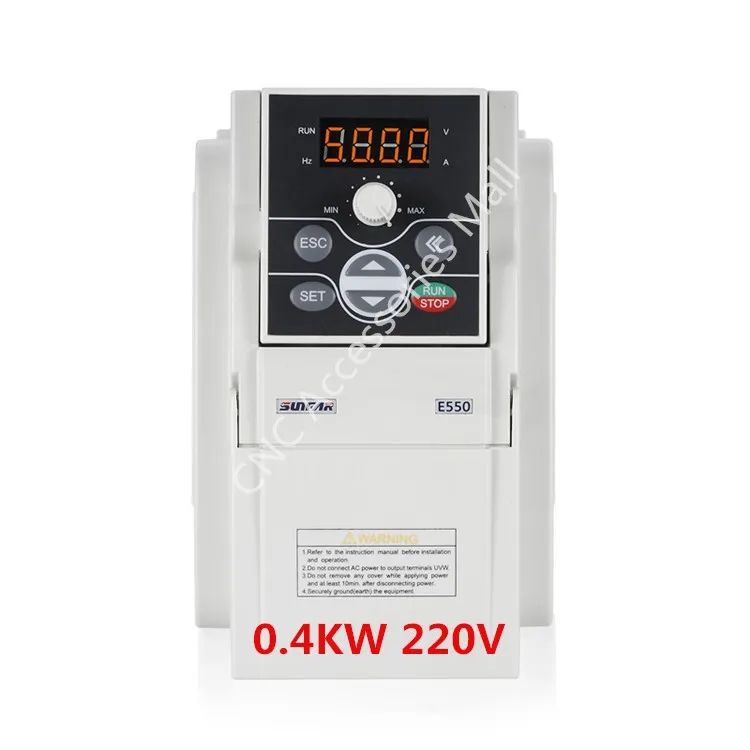 

Original NEW SUNFAR AC220V Frequency Inverter E550-2S0004 400W