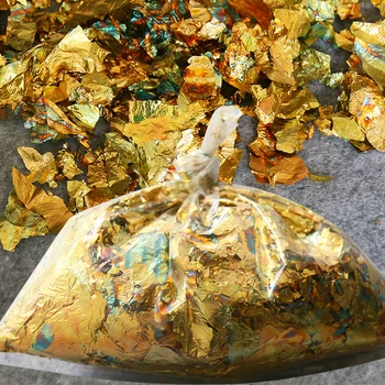 

10g Colorful leaves flakes ,A famous Chinese gold factory supply, Broken color foil free shipping