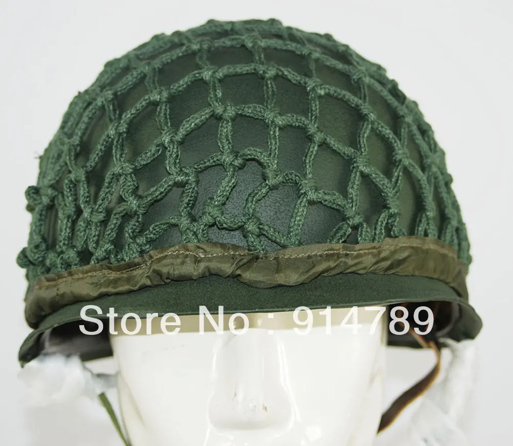 WWII США армейский M1 шлем крышка хлопок камуфляж сетка-32787