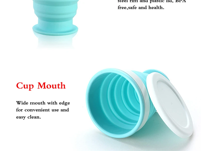 13 Foldable Silicone Cup Water Bottle Mug Free Sport Outdoor Drinkware  Collapsible Drinking Bottle Coffee Mug For Kid Student 100250350ml