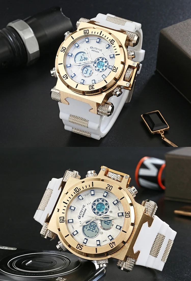 Militar Do Exército Pesado Dial Dual Time