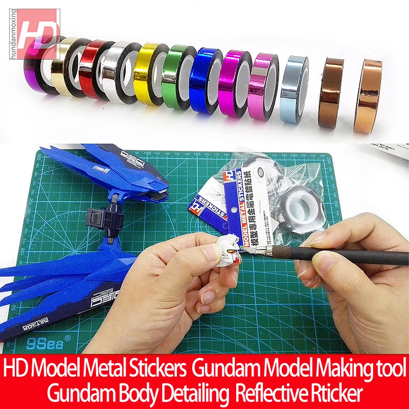 Металлическая Наклейка для модели HD s инструмент изготовления Gundam отражающая