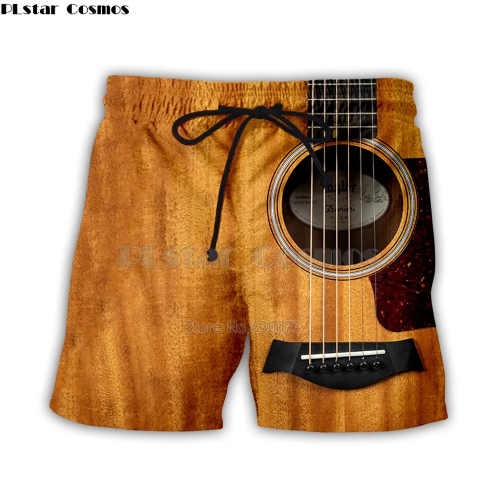 

Guitar art Musical instrument 3D full printing fashion short pant 3D print hip hop style shorts streetwear casual summer style-1