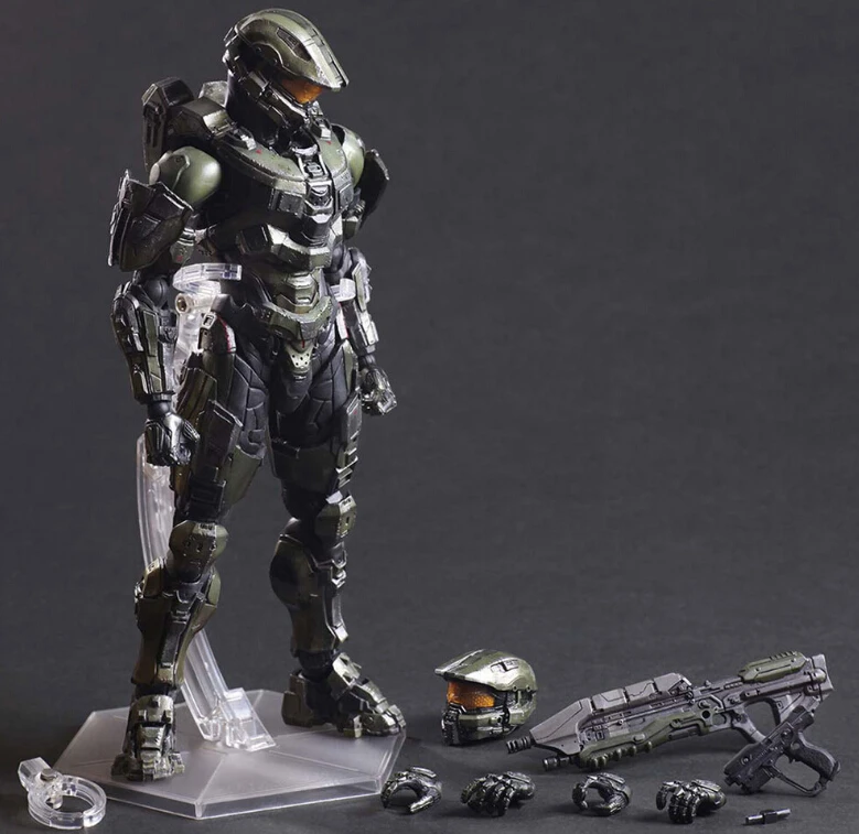

Halo Action Figure Playarts Kai Master Chief PVC Model Toy Anime Movie Model Play Arts Kai Halo 5 Figure Playarts Kai PA09
