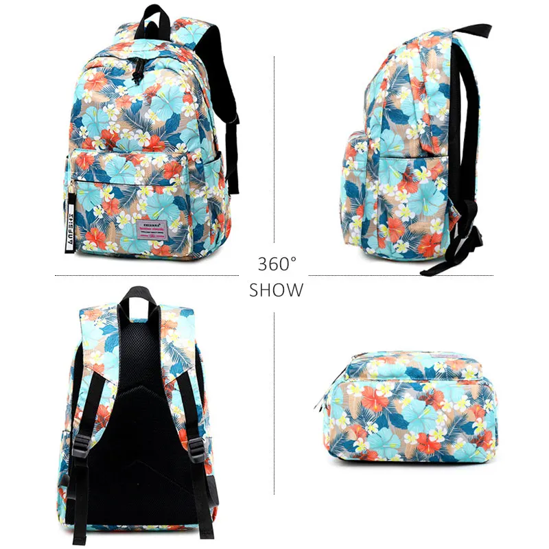 Модная парусиновая женская школьная сумка рюкзаки для девочек Mochila Escolar с принтом