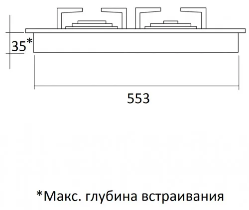 Газовая варочная поверхность KUPPERSBERG, TS 69 X