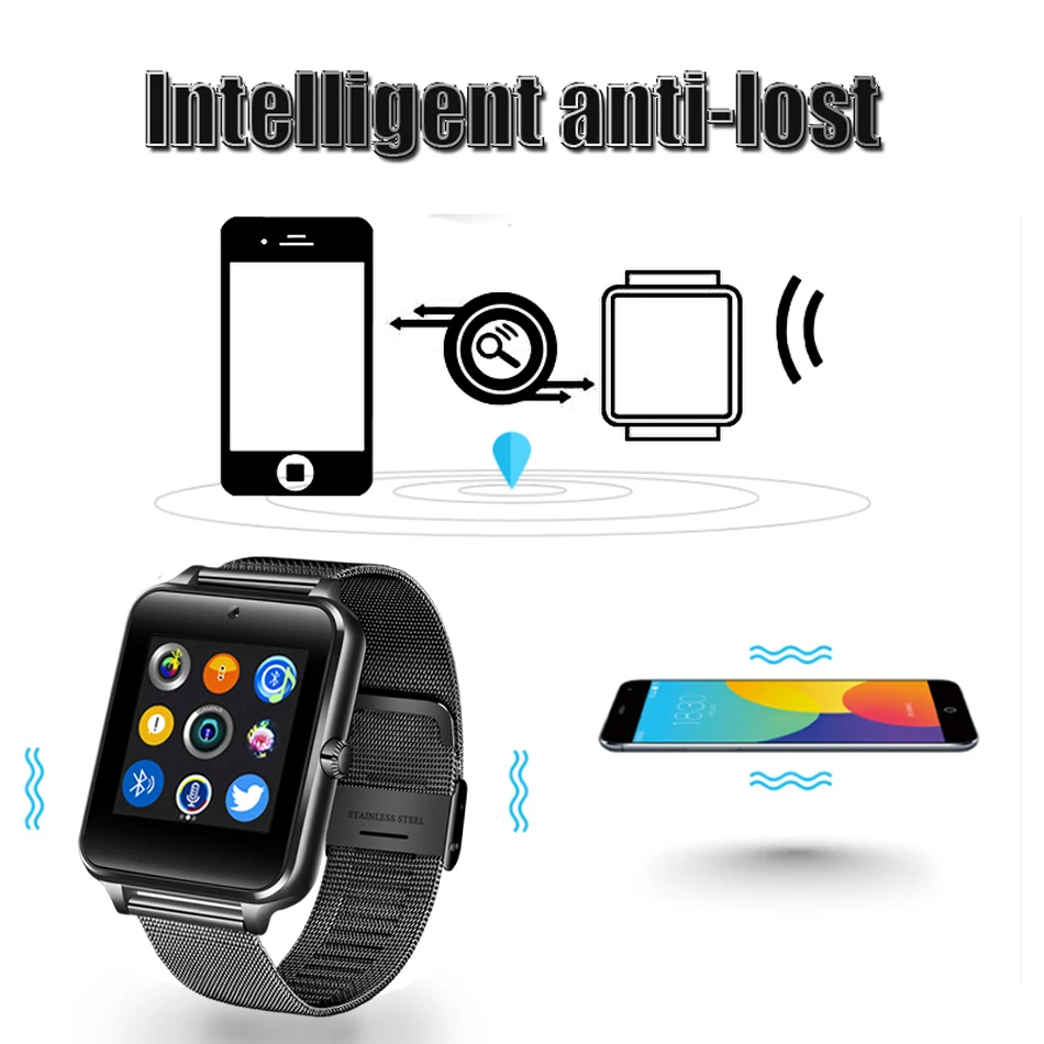 LIGE наручные часы Bluetooth Смарт часы Спорт Шагомер с sim-камерой Smartwatch для Android смартфон Reloj inteligente+ коробка
