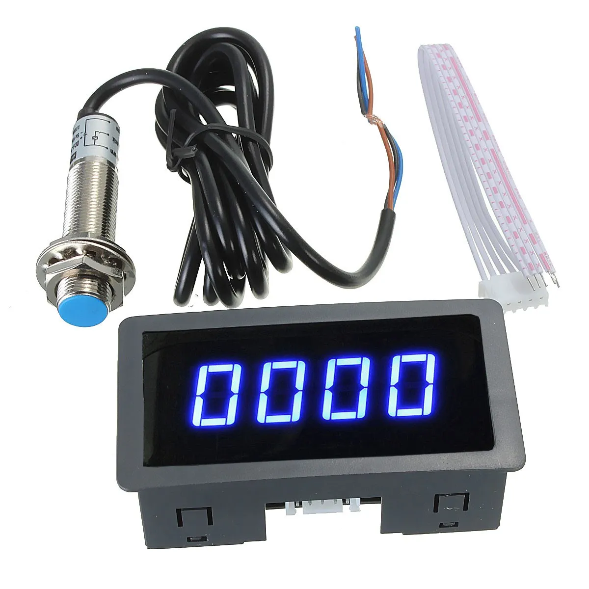 Digital LED Tachometer Drehzahlmesser 9999RPM Hall Proximity Switch Sensor DE
