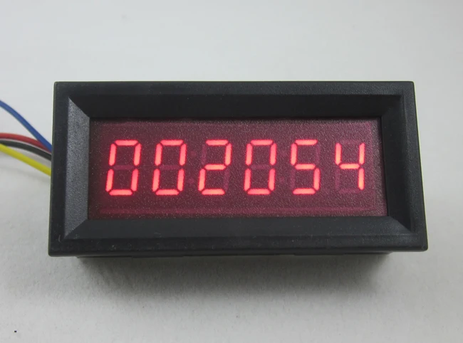 6 цифр цифровой тахометр измеритель скорости панель 999999 об./мин Красный светодиодный дисплей