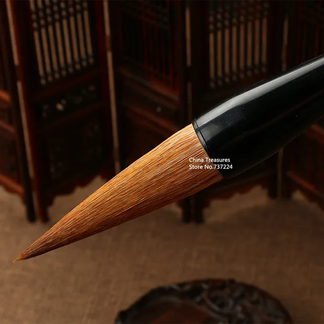 Pennello Calligrafia Cinese Grande - Lana E Capelli Naturali, Per Scrittura E Pittura - Foto 14