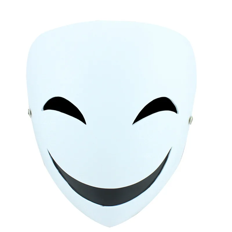 Tope Grade Resin Mask Black Bullet Kagetane Hiruko Moive Japanese Anime Smile Face White  Halloween Cosplay Costume Party Prop (2)
