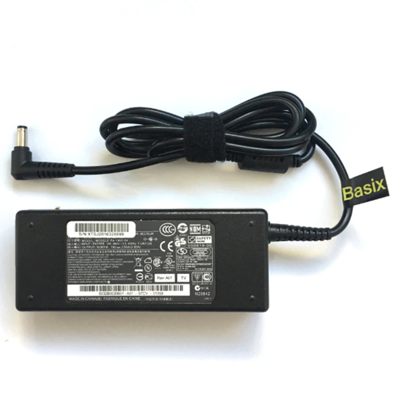 Basix 75 Вт 19 в 3.95A 5,5*2,5 адаптер переменного тока зарядное устройство источник питания для ноутбука Toshiba Satellite A200 L300 L305 L450 L350 зарядное устройство