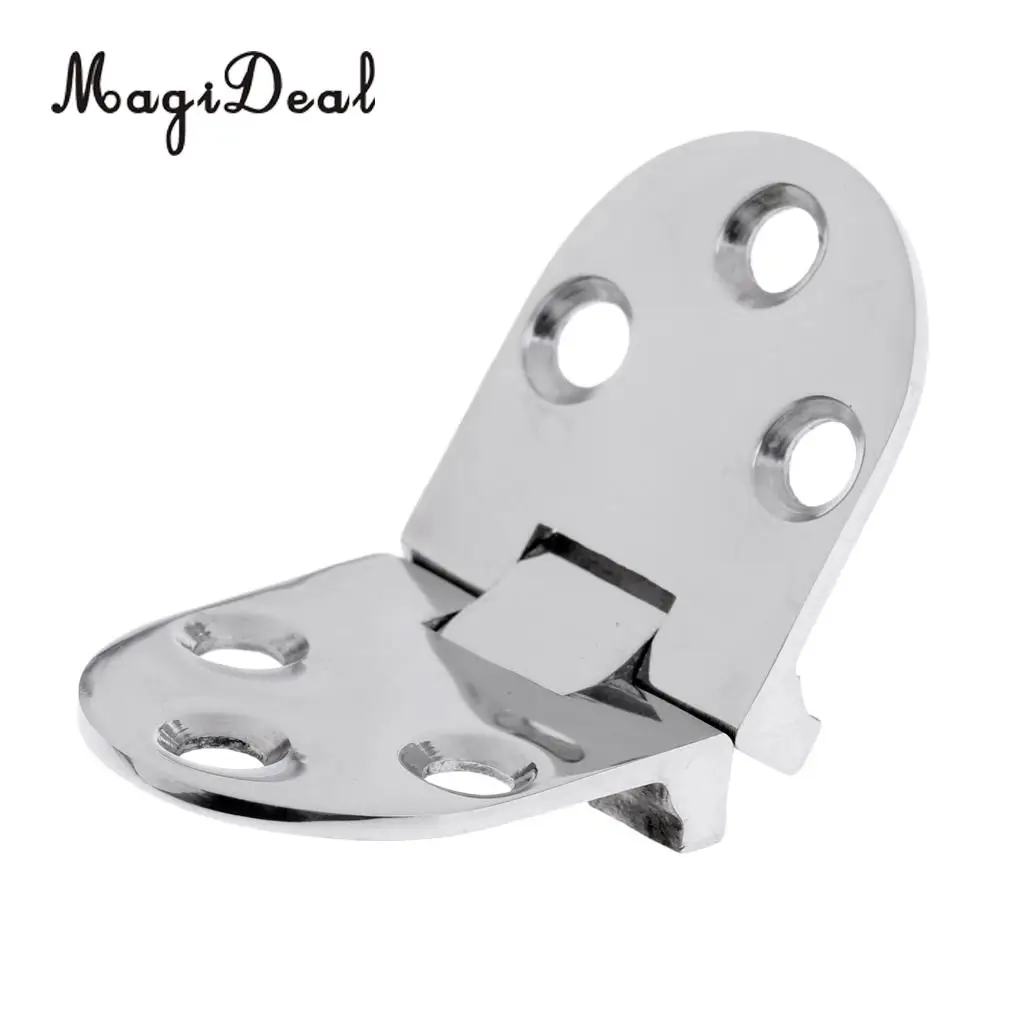 MagiDeal Folding Boat Locker Door Hinge Strap Caravan Yacht Hatch Compartment Cabin Deck Hardware - Marine 316 Stainless Steel 