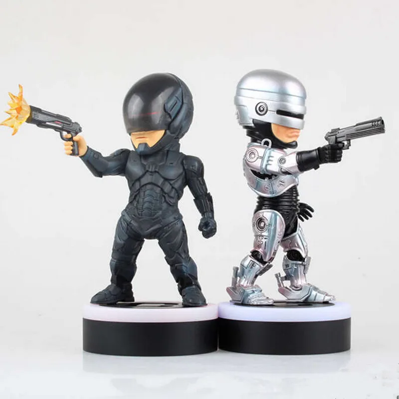 2 шт. RoboCop Q версия с светодиодный светильник Южная Kingstown RI Alex Murphy Joel Kinnaman Gary Oldman ПВХ