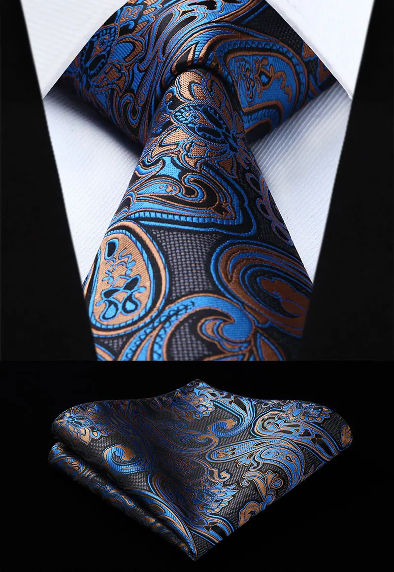 Вечерние Свадебный классический модный Карманный квадратный галстук тканый мужской Красочный Галстук коричневый синий галстук с ярким узором платок Набор# TP940Z8S