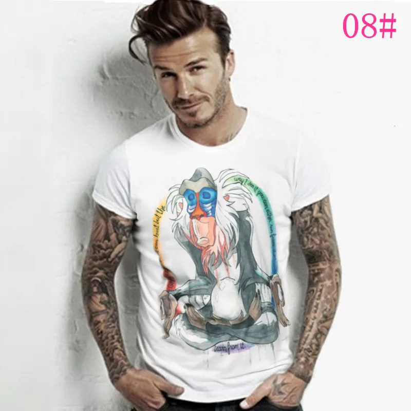 2016 White Fashion Summer Men O Neck Cotton T-shirt 9 Colors Men Short Sleeve Tops Shirt S M L XL XXL