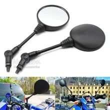 Espelho retrovisor dobrável para motocicleta, espelho lateral universal preto personalizado, para honda suzuki yamaha atv acessórios