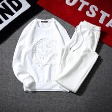 Новинка; Лидер продаж Для мужчин любителей Весенние 3D комплект костюм с кофтой Для мужчин спортивные костюмы комплект пальто+ брюки и джинсы комплект из двух предметов Азиатские размеры M-5XL