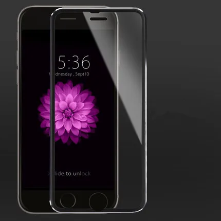 3D закаленное стекло из алюминиевого сплава для iphone 6, 6 S, 7, 8 Plus, полное покрытие экрана, Защитное стекло для iphone 5, 5S, SE, 5C, 6, 7, 8 - Цвет: Black