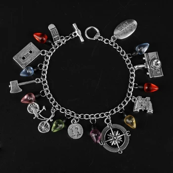 

dongsheng 12pcs/lot STRANGER THINGS Christmas Tree Lights Bulbs charm bracelet for Women Men Gift-25