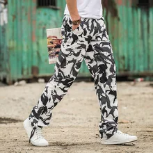 M-3XL Для Мужчин's Повседневное военные белые и цвета хаки с камуфляжным принтом груз схватка брюки винтажные черные джинсы-бойфренды Размеры армии новая молодежная