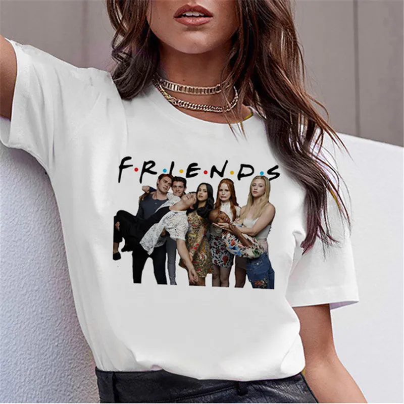 

SexeMara Fashion RIVERDALE t shirt Friends female T-shirt Summer plus size t-shirts Hip Hop streetware friends tshirt summer