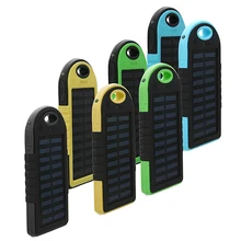 Cncool 20000mAh Solar Panel PowerBank Flashlight Dual USB External Battery Power Charger With Charging Cable For Phone Tablet