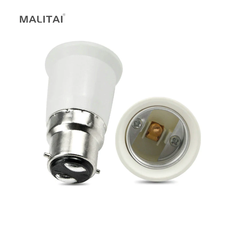 

1Pcs B22 to E27 Fireproof Material lamp Holder Converter Socket light Bulb Base type Adapter