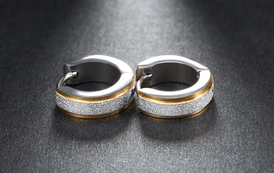 Stainless Steel Stud Earrings For Women Men Minimalist Jewelry Brincos Luxury Jewellery Gold Color Cubic Zirconia Earrings