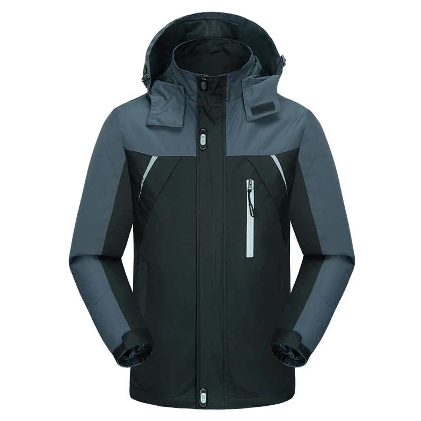 Mountainskin 2017 New Men's Jacket Spring Autumn Male Coats Waterproof Windbreaker Breathable Hooded Jacket Men Branded LA199
