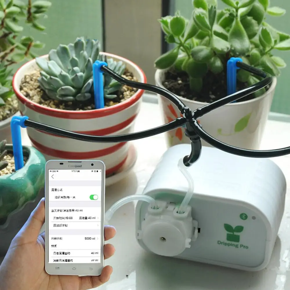 

Mobile Phone Control Intelligent Garden Automatic Watering Device Succulents Plant Drip Irrigation Tool Water Pump Timer System