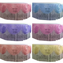 Ледяная шелковая настольная юбка для круглой скатерть декоративная