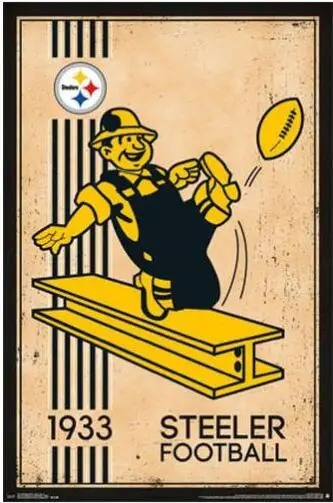 

PITTSBURGH STEELERS - RETRO LOGO SILK POSTER Decorative Wall paint 24x36inch